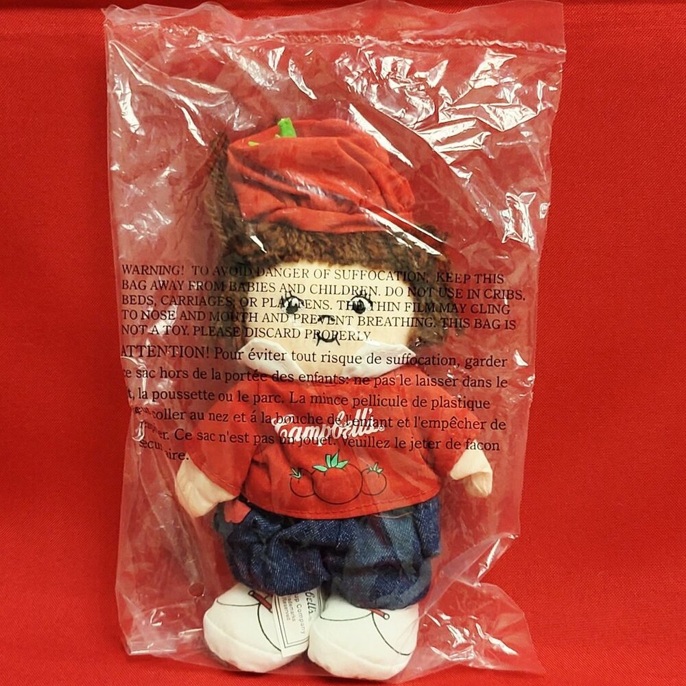 Vintage Campbells Soup Kids Plush Doll Tomato Design